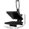 thumbnail image 6 of SKYSHALO Heat Press Machine, 15x15in / 38x38cm, Clamshell Sublimation Transfer Printer with Teflon Coated, Digital Precise Heat Control, Silica-Gel Sponge Powerpress for T-Shirt Bag Pad, Black, 6 of 9