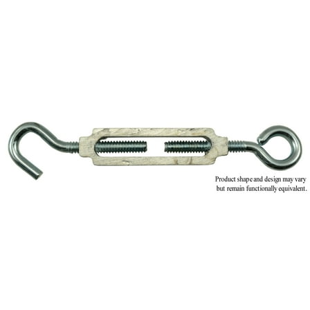 3/16" x 4" Zinc Plated Steel Eye-Hook Turnbuckle (10 pcs.)
