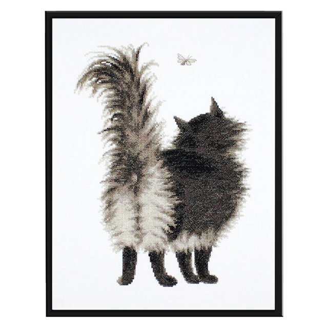 Parte bordado gato 3 hilos 11CT impreso punto de cruz algodón DIY costura Likrtyny decoración de arte