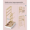 thumbnail image 3 of SONGMICS HOME Expositor de Joyas, Soporte para Joyas, Organizador de Joyas, Bandeja de Terciopelo, Dorado, 3 of 6