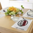 thumbnail image 4 of Ambesonne Fitness Place Mats Set of 4, Strong Training Grunge, Standard Size, White Black Red, 4 of 6