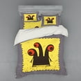 thumbnail image 2 of Ambesonne Abstract Bedding Set 3 Pcs, Trippy Creature Eyes, Twin, Warm Taupe Yellow, 2 of 3