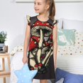 thumbnail image 4 of Balery Red Mushrooms Camisón de princesa para niñas, pijama de algodón con mangas abullonadas, suave y bonito.-XX-Large, 4 of 6