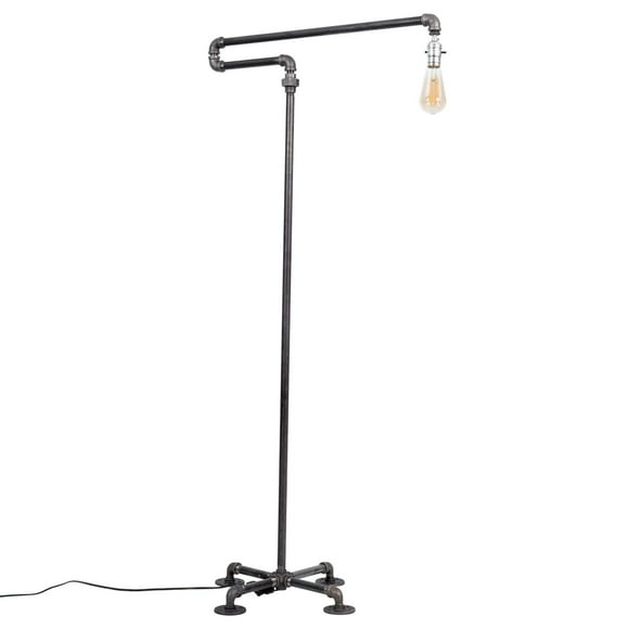 PIPE DECOR Industrial Pipe Floor Lamp, Dimmable, DIY with Swag Kit, Hangar Design