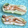 thumbnail image 5 of Pool Floats for Adult, Inflatable Swimming Pool Mattress with Headrest, Sun Tanning Raft, Pool Toys Floating Lounge for Pool, Beach, 2 Colors Random Delivery, 5 of 7