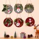 thumbnail image 2 of Letrero navideño de madera redondo con diseño de Papá Noel, muñeco de nieve y alce, colgante para árbol de Navidad, hogar, jardín, patio, casa de campo, puerta principal, adorno colgante, 2 of 5
