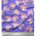 thumbnail image 1 of Soimoi Rayon Fabric Leaves & Lilac Floral Printed Fabric 1 Yard 42 Inch Wide, 1 of 3