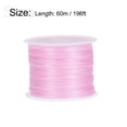 thumbnail image 2 of Unique Bargains Elastic Cord DIY Making Stretchy String Craft Wire, Pink, 2 Rolls, 2 of 6