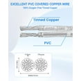 thumbnail image 2 of Cable MEIHUIJI de 22 AWG, 2 conductores, cobre con recubrimiento de PVC, 9,1 m, 300 V, 2 of 7