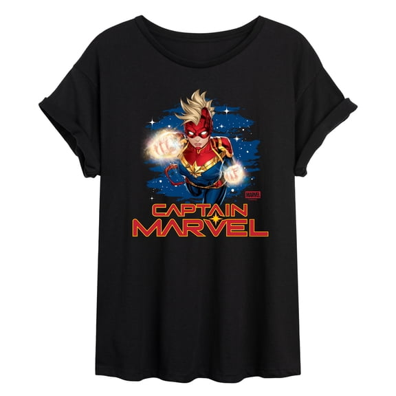 Marvel - Captain Marvel Logo - Women's Oversized Graphic T-Shirt