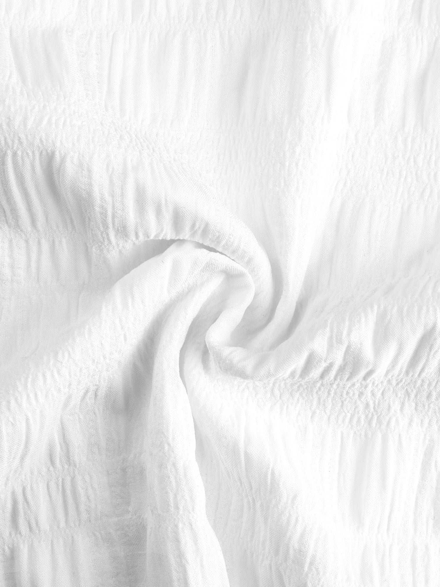 DARING DIVA Women's Plus Textured Notched V Neck Blouse 3X White