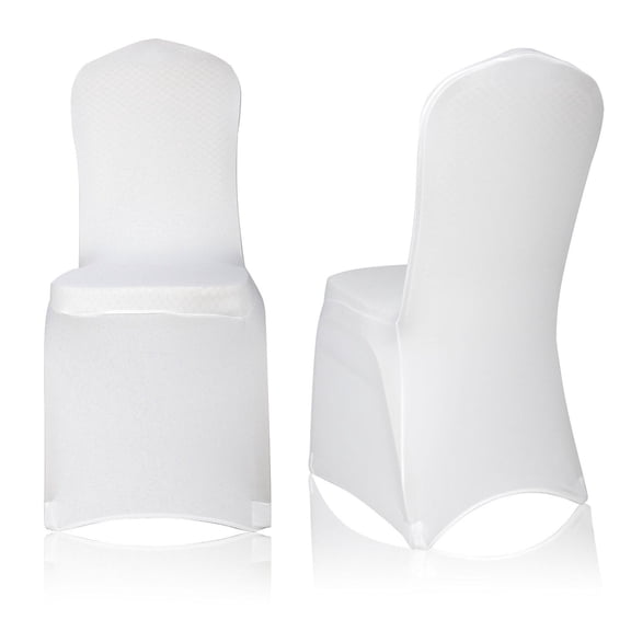 Sedona Designz Universal Polyester Spandex Folding Chair Cover – 190 GSM Heavy Duty Stretch Chair Cover for Weddings, Parties & Events – Reusable, Machine Washable - White
