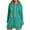 Green, variant on Long Hoodies for Women with Pocket Side Split Drawstring Loose Hooded Sweatshirt Mini Dress Plain Pullovers (M, Khaki)