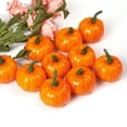 thumbnail image 4 of 12pcs Artificial Small Foam Pumpkins Vegetables Models Realistic Pumpkins Teaching Props for Halloween Autumn Harvest Thanksgiving Home Party Scene Decorations Hotel Accessories, 4 of 7