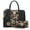 Leopard/Black, variant on Women Handbags Purses Two Tone Satchel Bags Top Handle Shoulder Bags Work Tote with Matching Wallet