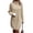 #H-Beige, variant on ZHYou Womens Knit Sweater Dresses Casual Raglan Long Sleeve Turtleneck Side Slit Loose Fall Winter Warm Pullover Mini Dresses,Orange,Size M