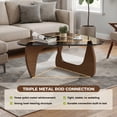 thumbnail image 5 of Daluvenix Modern Glass Coffee Table for Living Room, Mid Century Coffee Table, Triangle Small Coffee Tables, Suitable for Bedroom Living Room Reception Office Tables, 5 of 9