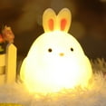 thumbnail image 1 of Cute Night Light Animal LED Night Lamp Bear Duck Rabbit Pig Chicken Portable Baby Night Light Creative Atmosphere Light Battery Operated Bedroom Bedside Sleep Light, 1 of 8
