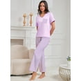 thumbnail image 4 of PinkBeautiM Women's Pajama Sets 2 Piece Short Sleeve Shirts and Long Pants Pjs Sleepwear, 4 of 6