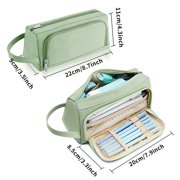 High Capacity Pencil Case, Aesthetic Big Pencil Bag Pouch Box Organizer Pen Case with Zipper, Kawaii Stationery Storage and Organizer, Classroom Office Supplies for Teen and Adult
