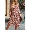 thumbnail image 4 of Vestido Maxi Floral Bohemio con Cruzado y Escote en V PRETTYGARDEN XXL, 4 of 5