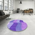 thumbnail image 4 of Ahgly Company Machine Washable Indoor Round Transitional Aztech Purple Area Rugs, 8' Round, 4 of 7