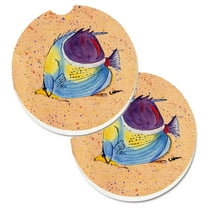 Tropical Fish Set of 2 Cup Holder Car Coasters