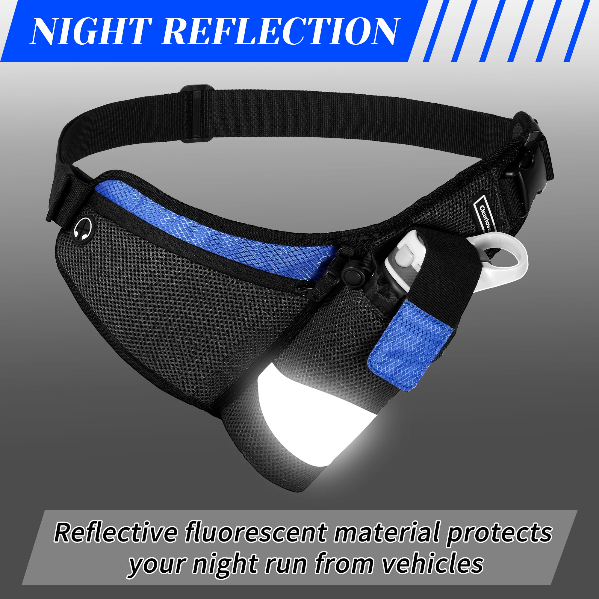 YUOTO Waist Pack with Water Bottle Holder for Running Walking Hiking  Hydration Belt