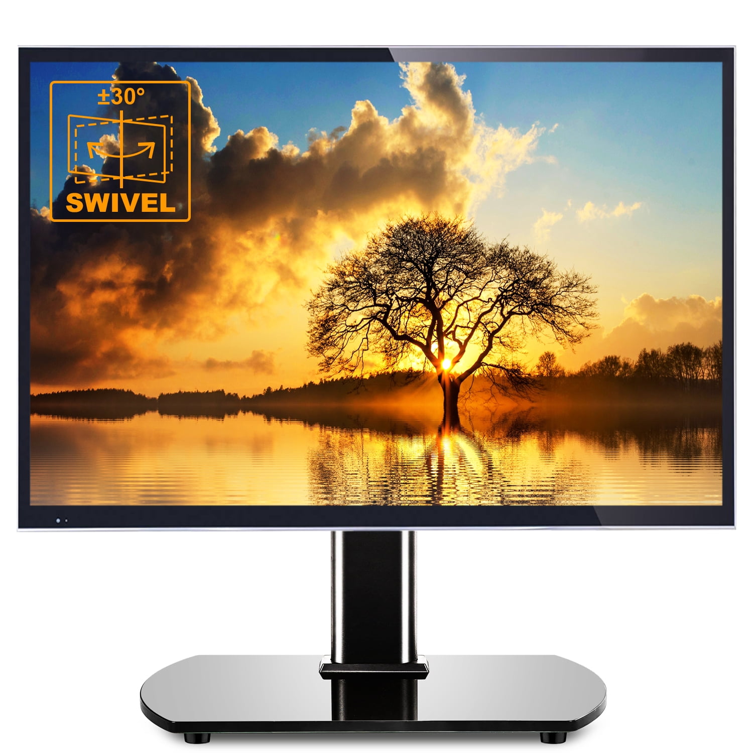 Universal Swivel TableTop TV Stand Base Pedestal Bracket Mount LED LCD 27-65" 