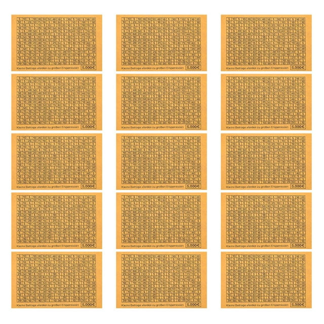 Minkissy 30 Sheets Adhesive Target Sticker for Coin Box Light Brown Paper Money Box Decoration