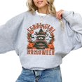 thumbnail image 2 of Feral Girl Halloween Raccoon Graphic Sweatshirt for Women Trendy Fall Witchy Raccoon Pullover Gray Sweatshirt Adult X-Large, 2 of 4