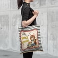 thumbnail image 4 of Welcome Maine Coon Back to School Vintage Retro All Over Print 3D Canvas Tote Bag Cat Lover Kitten Owner Gifts Reusable Handbag - 02012, 4 of 5