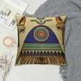 thumbnail image 2 of Nawypu Decorative Throw Pillow Cover Case Egyptian Insect Cute Lotus Ethnic Tribal Blue Pillow Cases Square Standard Cushion Covers for Couch Sofa Bed, 2 of 5