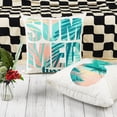 thumbnail image 3 of Hello Summer Pillow Covers 18x18 Beach Theme Decorative Throw Pillow Covers for Home Patio Party Decor 18x18, Set of 4, 3 of 6