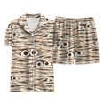 thumbnail image 5 of Leey-World Fall Pajamas Kids Girls Pajama Set Short Sleeve Button Down Satin Girls PJS Kids Sleepwear Summer Nightwear Loungewear Set, 5 of 6