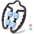 thumbnail image 1 of Manual Foam Massage Roller, 360° Anti Cellulite Deep Tissue Leg Muscle Massage, 4 Wheels, Deep Tissue and Muscle Therapy (Blue), 1 of 5