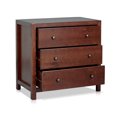 thumbnail image 2 of MUSEHOMEINC Rustique en Bois Massif 3 Tiroirs Commode Table de Chevet, Expresso, 2 of 6