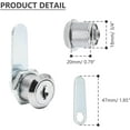 thumbnail image 3 of BTEPSGA 6 Pack Cam Locks Keyed Alike, 1-1/8" (30mm) Set for Drawers, Mailbox, Tool Box, RV, File Cabinet Locks with Keys, 3 of 7