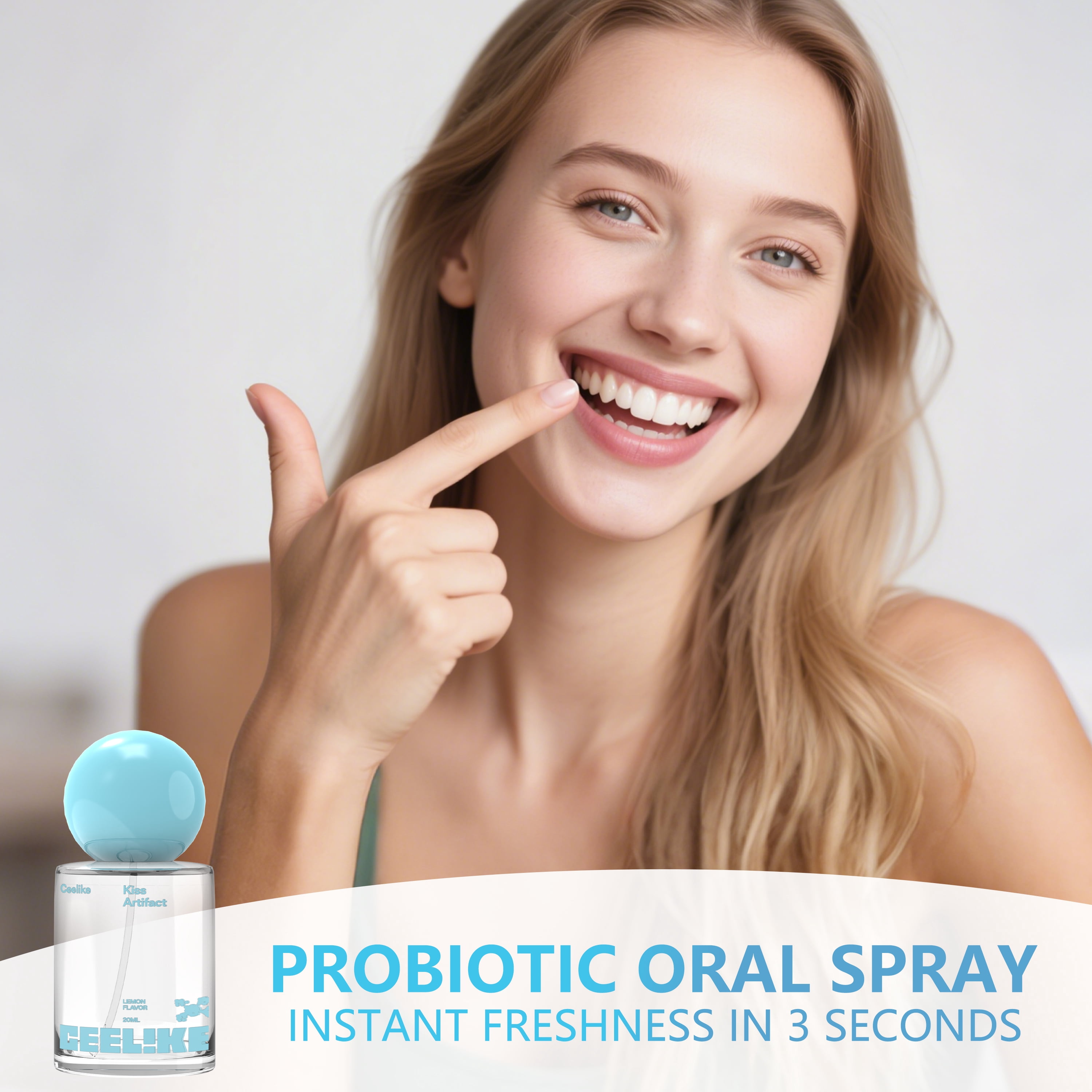 CEELIKE Oral Spray – Fresh Breath, Dual Cooling Experience & Convenient On-The-Go Design – Perfect for Freshening Breath Anywhere, Anytime (Lemon, 2 Count)