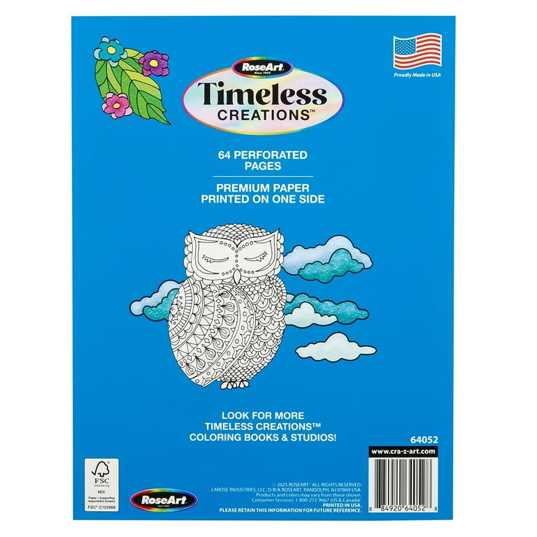 Cra-Z-Art Timeless Creations Adult Coloring Book, Nature's Escape