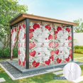 thumbnail image 6 of Outdoor Curtains for Patio Waterproof, Valentines Love Heart Outdoor Privacy Panels Grommet, Eucalyptus Red Love Heart Vintage Blackout Outside Curtains for Porch/Cabana 54"x84", 1 Panel, 6 of 8
