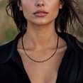 thumbnail image 2 of Ross-Simons 3mm Onyx and 10kt Yellow Gold Bead Necklace, Women's, Adult, 2 of 5