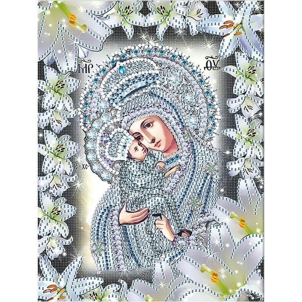 Wdftyju Pintura de diamante 5D DIY Piezas religiosas Kit de diamantes de imitación de taladro especial Wdftyju 6xw6yk3lf5uc0xj5D06
