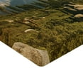thumbnail image 2 of Ambesonne Yosemite Fitted Sheet, Morning Dome Sunrise, Queen Size, Green Beige, 2 of 3