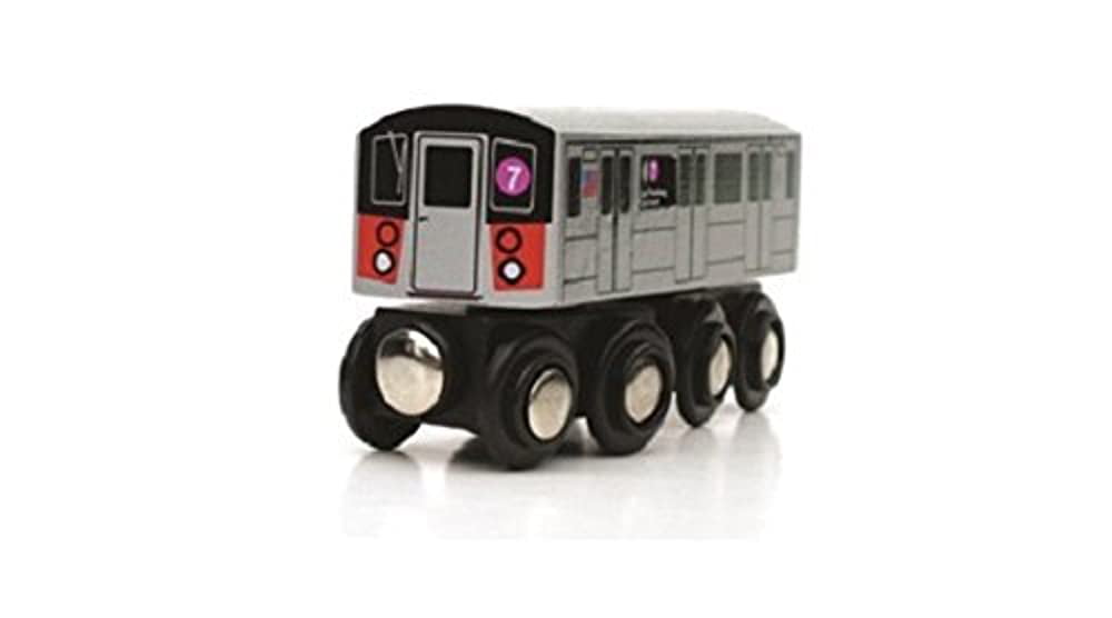 Munipals NYC Subway 4 Car Toy Train Wooden Railway Compatible 