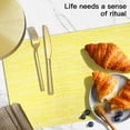 thumbnail image 6 of Homieway Yellow Placemats Set of 4, Washable PVC Kitchen Dining Table Mats, Heat Resistant, Stain Resistant, Easy to Clean, 6 of 6
