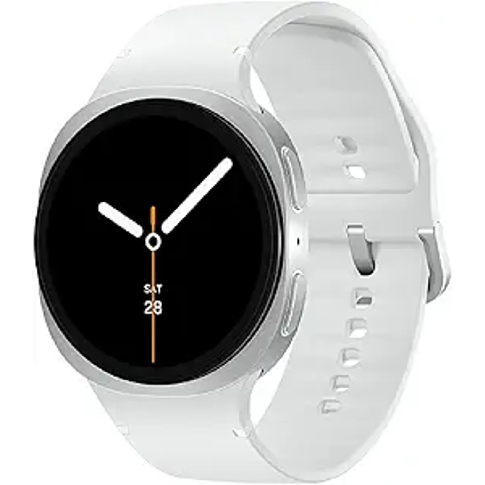 Samsung Galaxy Watch8 44mm Bluetooth Smart Watch, International Version, Silver, White Band