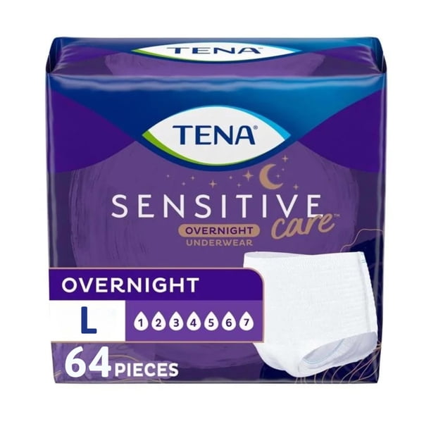 Ropa Interior para Incontinencia TENA Sensitive Care Nocturna Grande 64 unidades