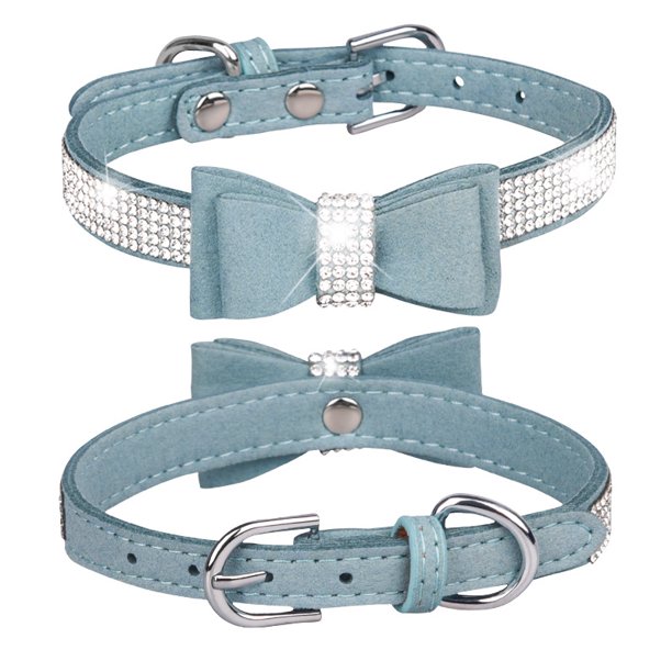 Precioso collar para perros con diamantes de imitación Collar para perros con diamantes de imitación Collar para perros y gatos con correa Collar con lazo de diamantes de imitación, adecuado para perros y gatitos pequeños y medianos XS 30 * 1,5 CM Rojo Verde
