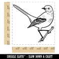 thumbnail image 2 of Alert Mockingbird Bird Self-Inking Rubber Stamp Ink Stamper - Blue Ink - Large 1-1/2 Inch, 2 of 7